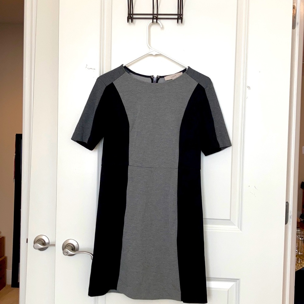 Gray/Black Panel Dress